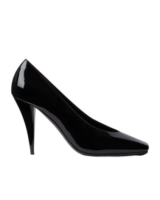 Givenchy Black Sliced Square-Toe Pumps