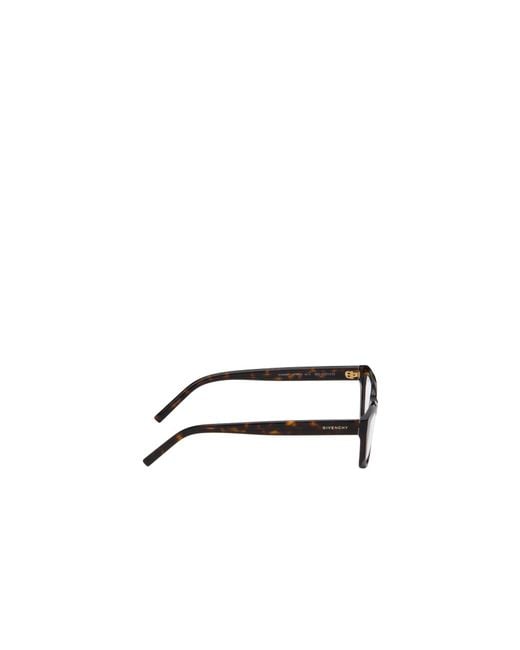 Givenchy White Havana Cat-Eye Glasses