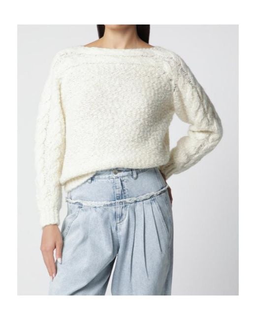 Isabel Marant Blue Ecru Wool-Blend Sweater