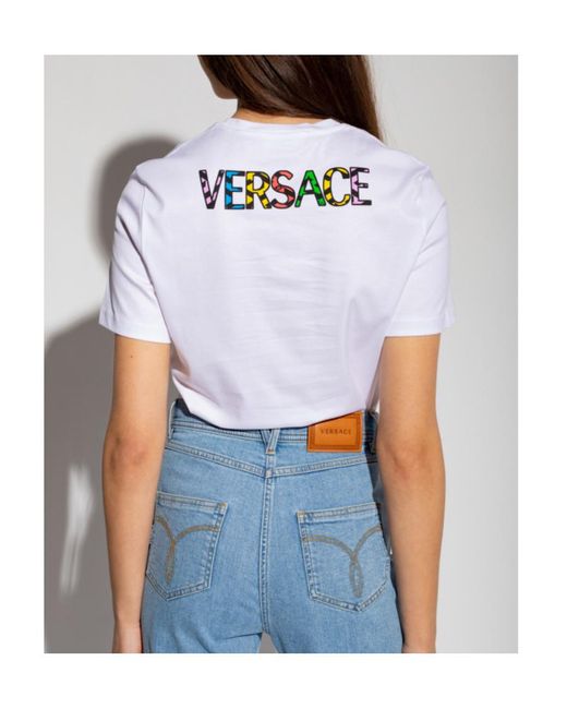Versace Gray Medusa Head Printed Crewneck T-Shirt