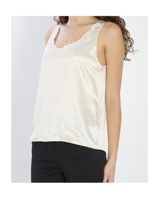 Céline White Embroidered Top