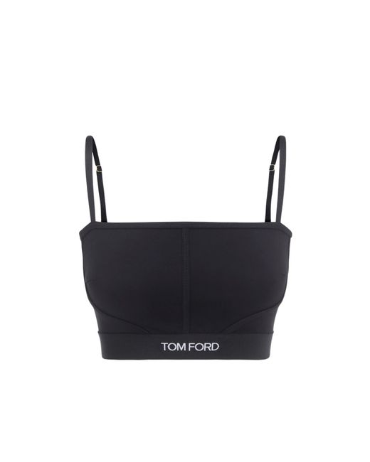 Tom Ford Black Logo Waistband Bra