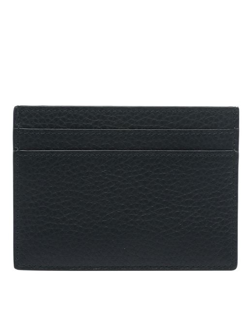 Saint Laurent Black Leather Cardholder for men