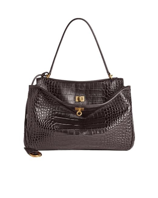 Balenciaga Brown Rodeo Medium Tote Bag