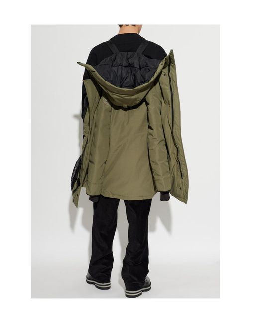 Canada Goose Green Langford Long-Sleeve Hooded Down Jacket for men