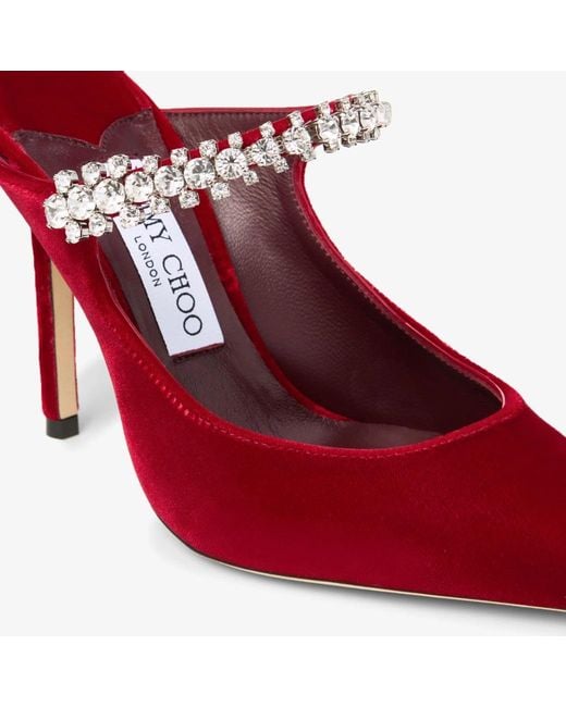 Jimmy Choo Red Pointed-Toe High-Heeled Sandals