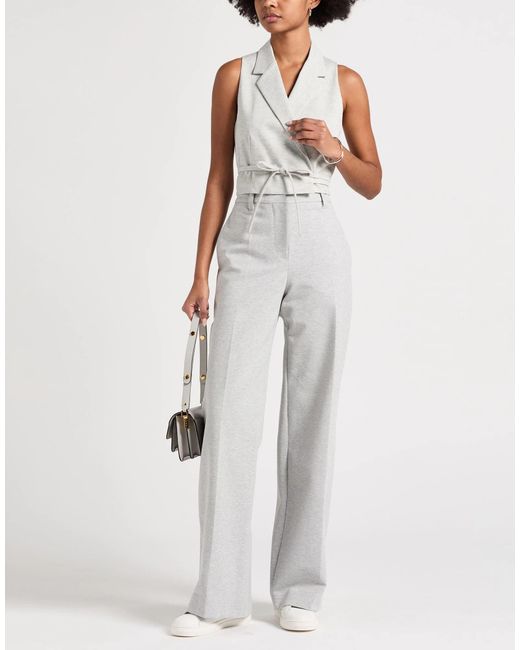 Brunello Cucinelli White Solid Color Stretch Fabric Top