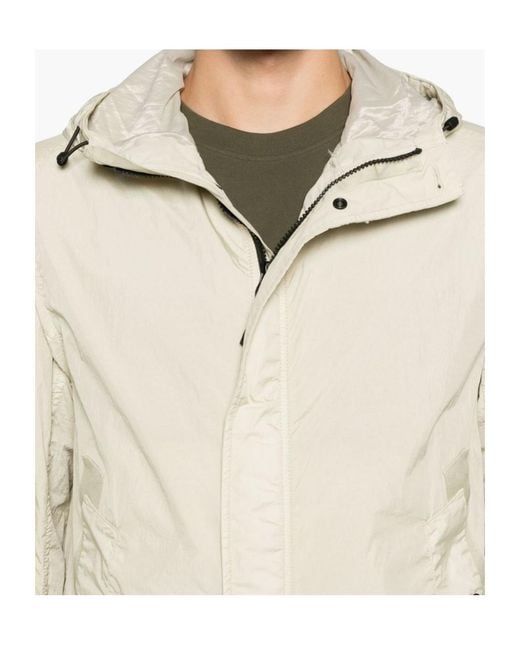 Stone Island Natural Compass Patch Hooded Jacket for men