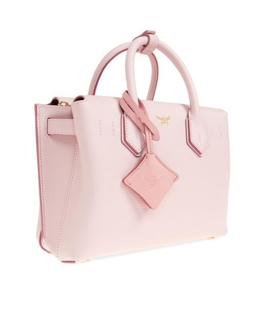 MCM Pink Milla Small Tote Bag