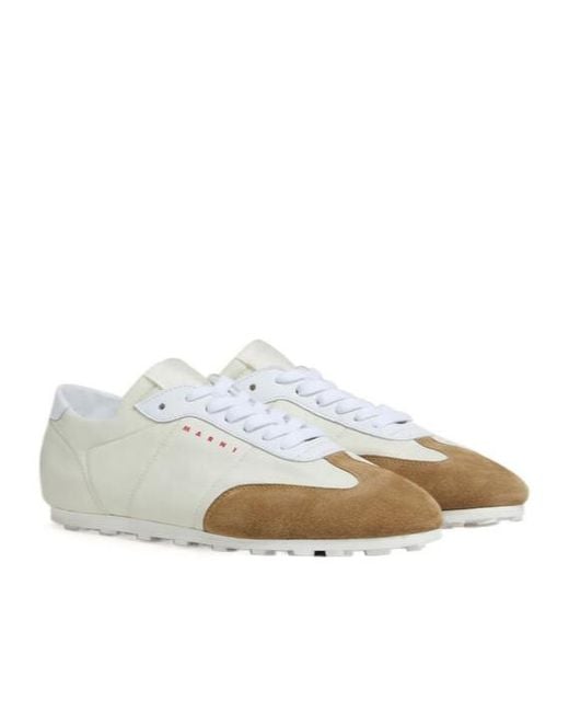 Marni White Off- Nylon Softy Soccer Sneaker for men
