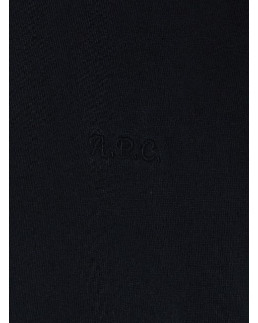A.P.C. Black Contrast Trim Crewneck T-Shirt for men