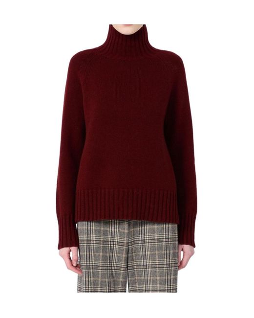 Max Mara Red Long-Sleeved Sweater