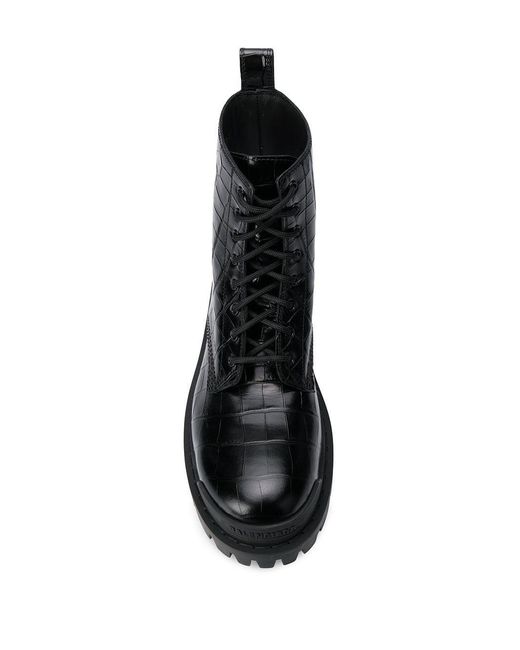 Balenciaga Black Stivaletti Strike 20 Mm Lace-Up Da Donna