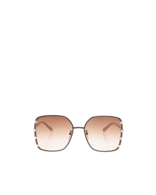 Chloé Pink Chloé Eyewear Rectangular Frame Sunglasses