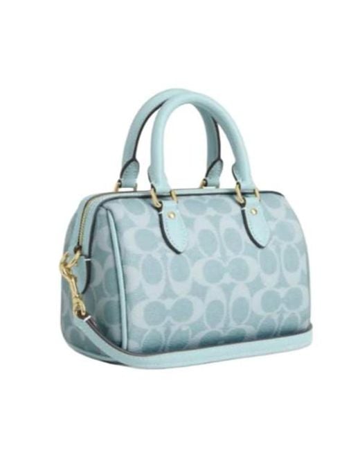COACH Blue Double-Handled Shoulder Bag