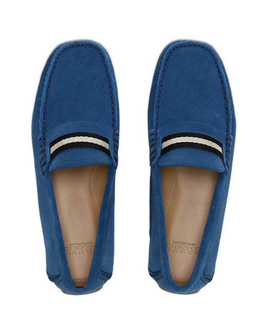 Bally Blue Logo Business Casual Shoes for men