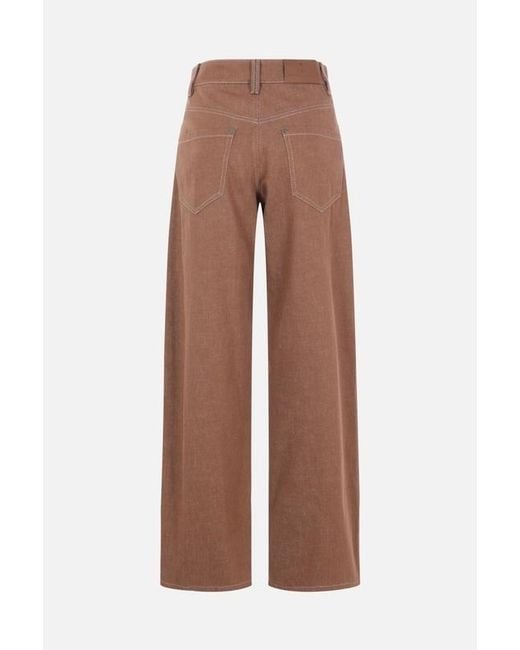 Brunello Cucinelli Brown Belt Loop Jeans