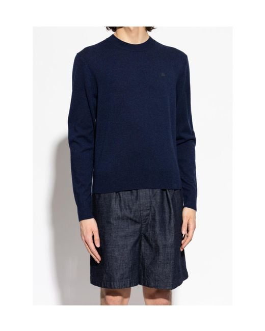 Acne Blue Long-Sleeved Sweater for men