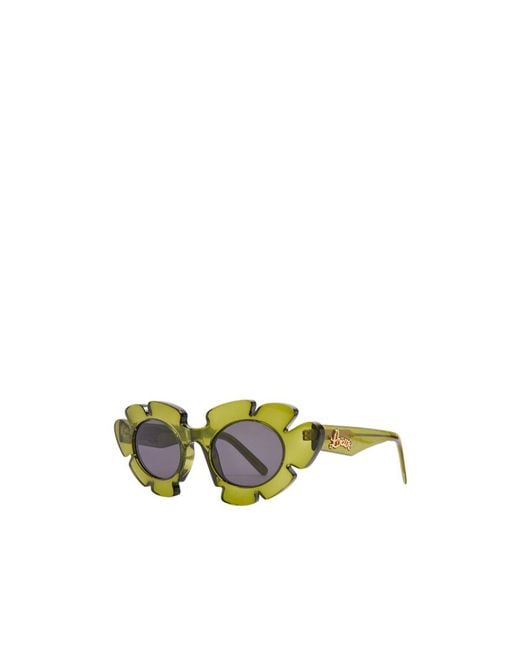 Loewe Metallic Flower Frame Sunglasses