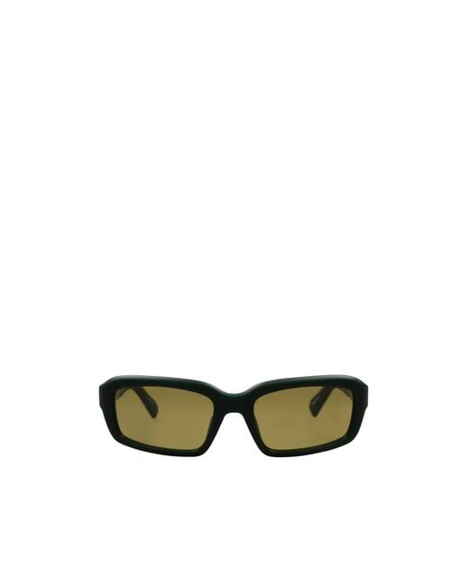 Jacquemus Green Minimalist Rectangular Sunglasses