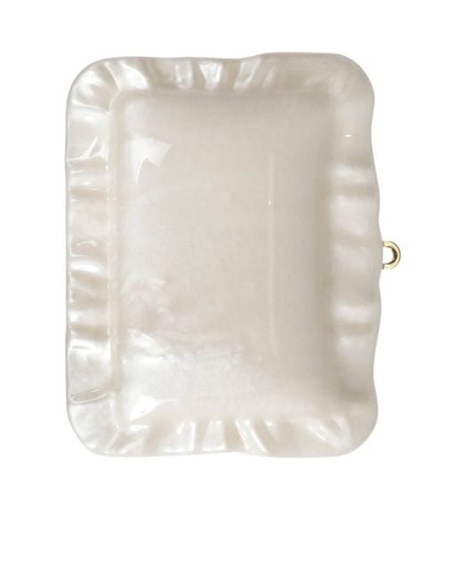 Simone Rocha White Pearl Crossbody Clutch