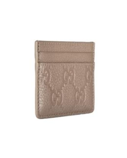 Gucci Gray Gg Emblem Card Case
