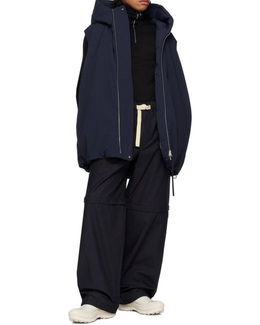Jil Sander Blue Zip-Up Gilet for men