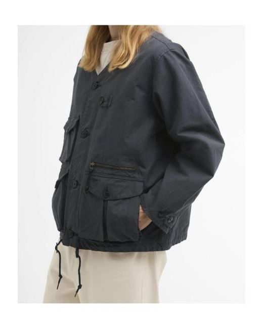Barbour Black Endurance Button Multi-Pocket Jacket for men