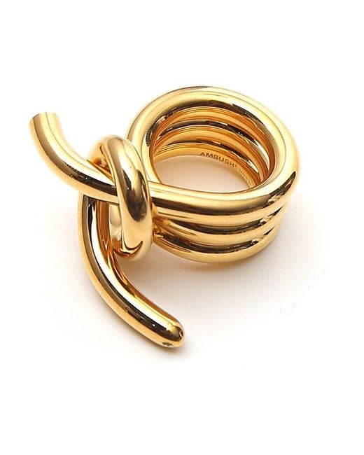 Ambush Metallic Knot Ring for men