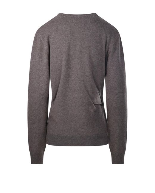 Rohe Gray Twisted Ballet Asymmetric Cardigan