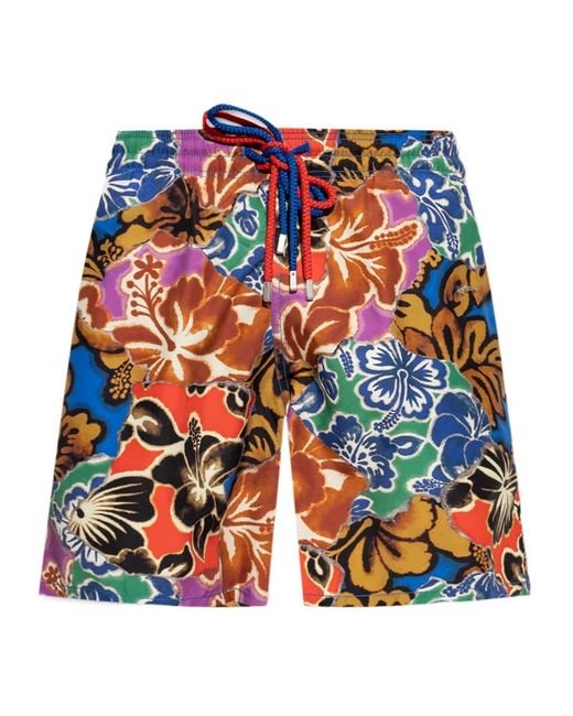 Palm Angels Multicolor X Vilebrequin Graphic Printed Swim Shorts for men