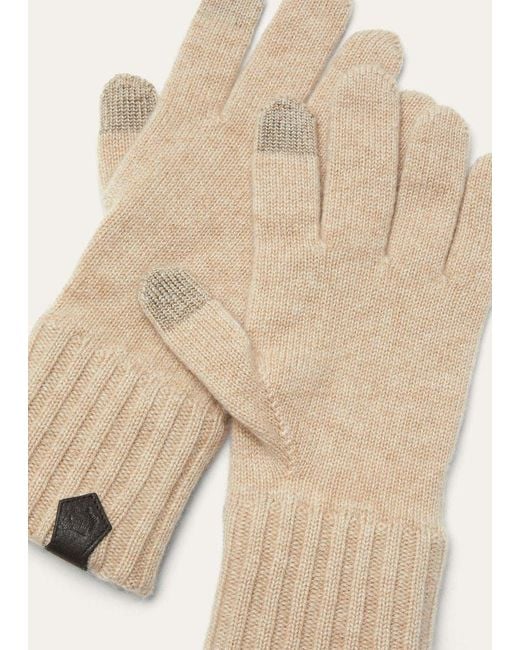 Loro Piana White English Gloves for men