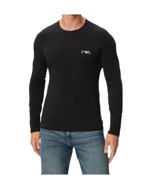 Emporio Armani Black Long-Sleeve T-Shirt for men