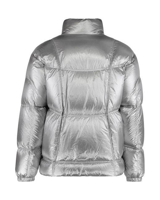Herno Gray Laminar Metallic High-Neck Down Jacket for men