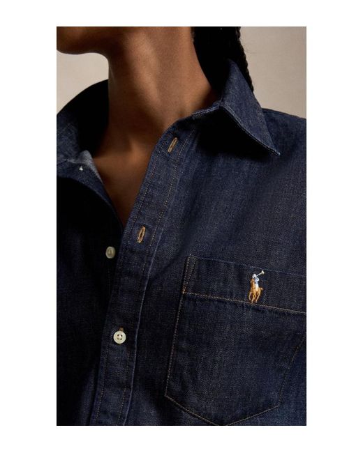 Polo Ralph Lauren Blue Long-Sleeve Denim Shirt