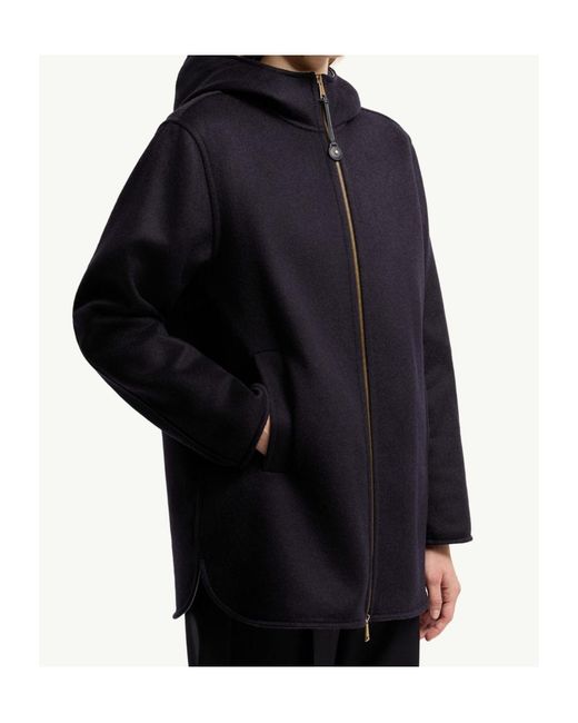 Moncler Blue Hemiptere 3-In-1 Hooded Wool Cashmere Down Jacket