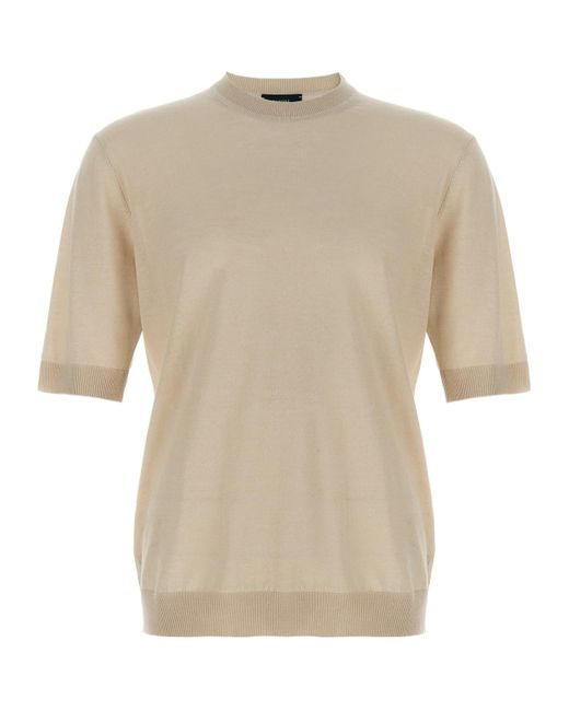 Zanone Natural Classic Linen Blend T-Shirt for men