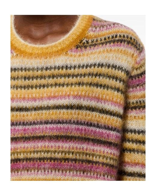 Isabel Marant Natural Morine Striped Brushed-Knit Jumper