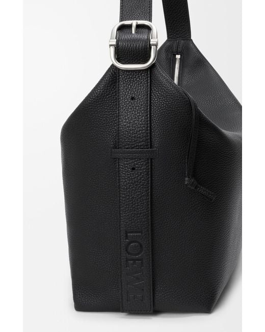 Loewe Black Large Loop Hobo Bag for men