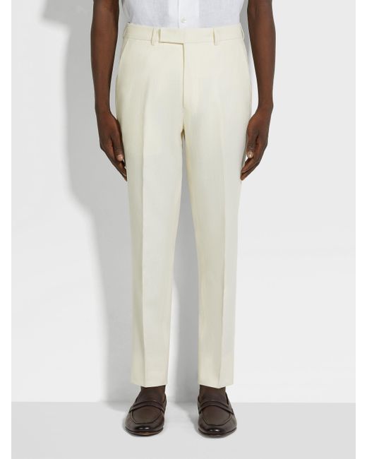 Zegna Natural Oasi Lino Casual Pants for men