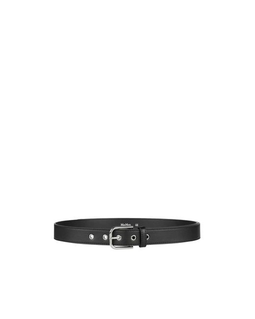 Max Mara White Solid Color Thin Belts