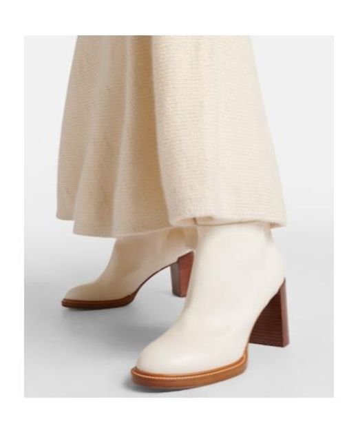 Gabriela Hearst White Bocca Leather Knee-High Boots