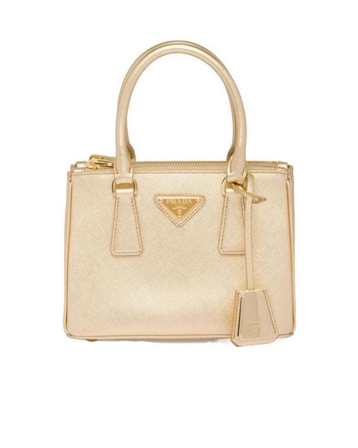 Prada Natural Galleria Saffiano Leather Mini-Bag
