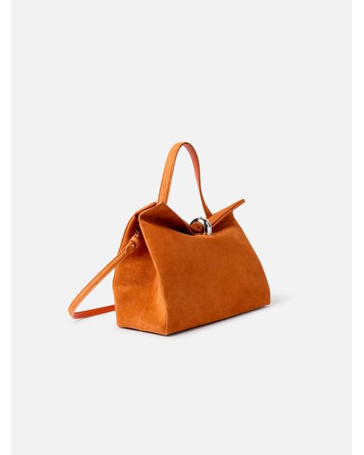 Jacquemus Orange The Valérie Magnetic-Closure Leather Tote Bag