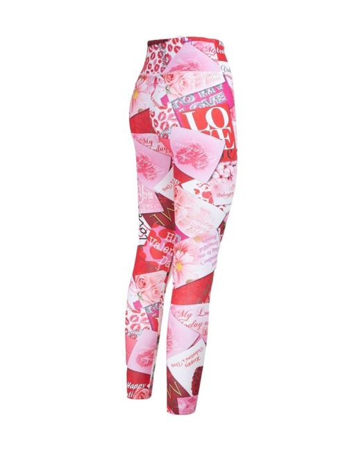 Balenciaga Red Patchwork Printed Leggings