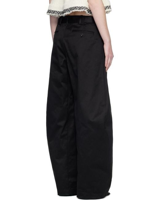 Sacai Black Casual Pants With Belt Loops