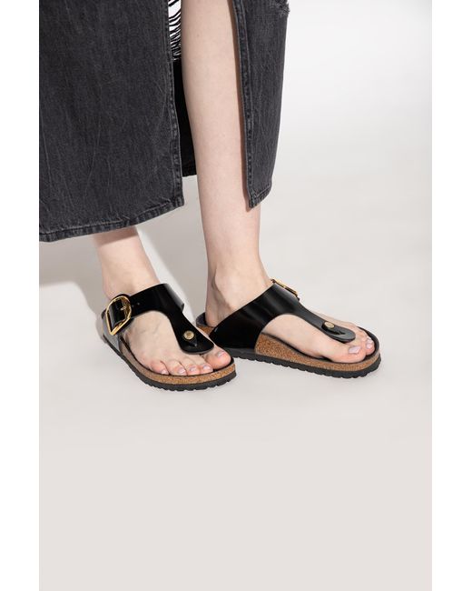 Birkenstock Black Gizeh Big Buckle Sandals