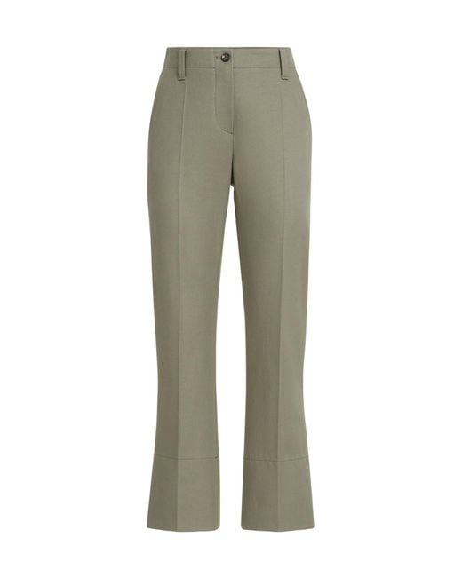 Brunello Cucinelli Gray Cover Kickflare Cigarette Trousers
