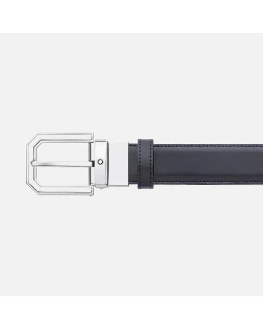 Montblanc White Logo Buckle Belt for men