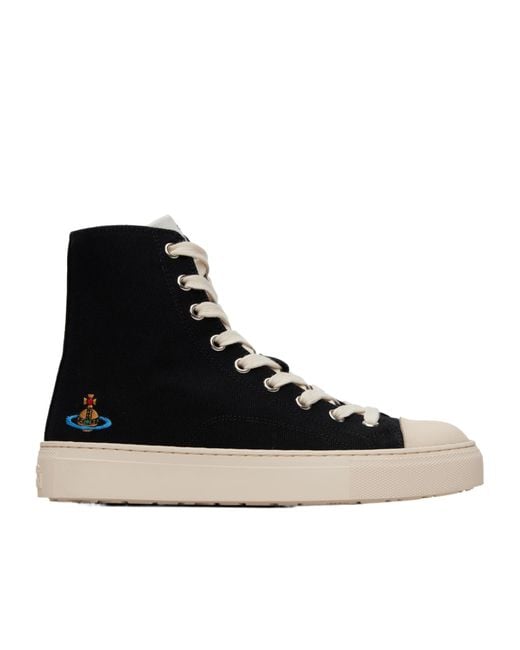 Vivienne Westwood Black Plimsoll High-Top Sneakers for men